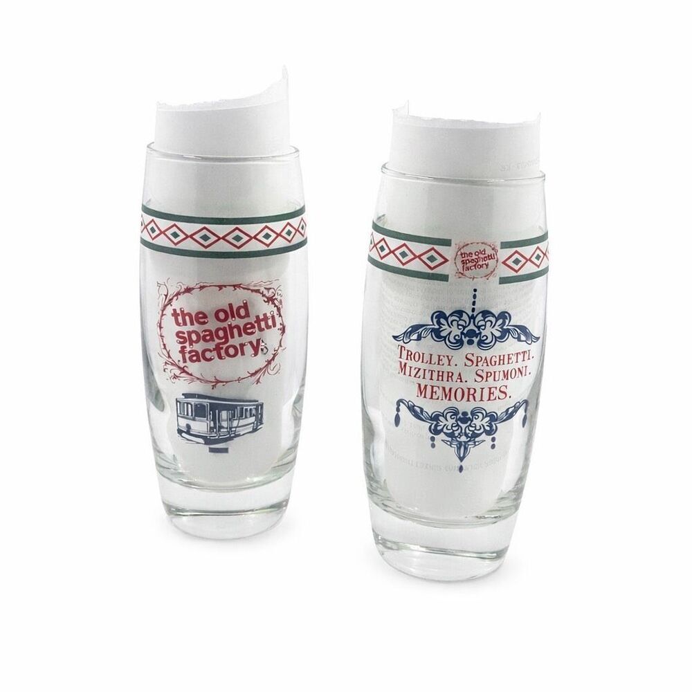 The Old Spaghetti Factory Restaurant Glassware Set 2